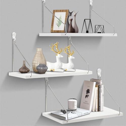 JUTOSU ウォールシェルフ オープンシェルフ 壁がけ棚 飾り棚 吊り棚 壁につける棚 壁面収納 壁を傷つけない 玄関 収納 ナチュラル ホワ |  | 03