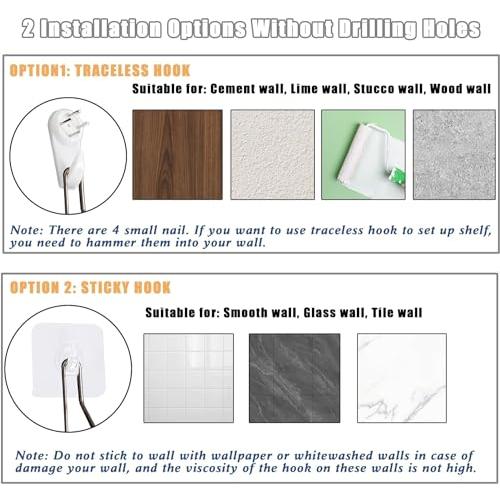 JUTOSU ウォールシェルフ オープンシェルフ 壁がけ棚 飾り棚 吊り棚 壁につける棚 壁面収納 壁を傷つけない 玄関 収納 ナチュラル ホワ |  | 06