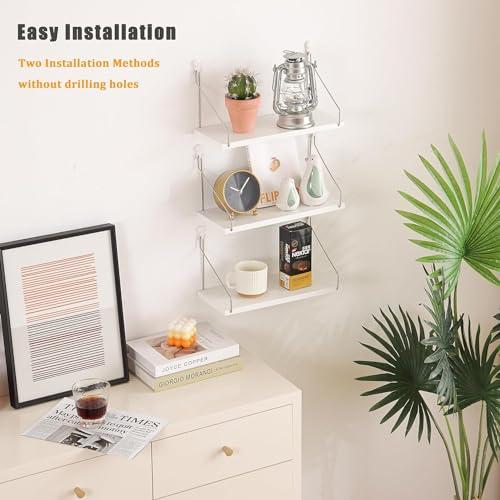 JUTOSU ウォールシェルフ オープンシェルフ 壁がけ棚 飾り棚 吊り棚 壁につける棚 壁面収納 壁を傷つけない 玄関 収納 ナチュラル ホワ |  | 08