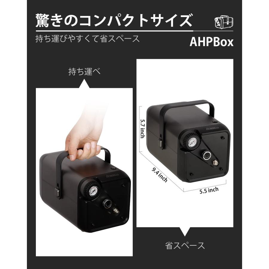 Anesty AHPBox 2in1 エアブラシ コンプレッサー 素早い色着替え コンプレッサー エアブラシ用 2本エアブラシ接続可能 ノズル口 |  | 03