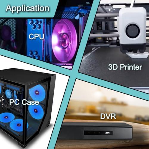 JYUDAUFU 2個 8025 80mm × 25mm DC 12V 4500RPM ブラシレス冷却ファン ダストフィルターネット、USB-D |  | 06