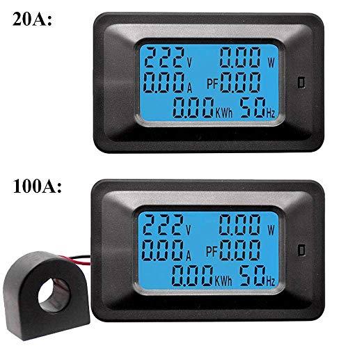 Aideepen 20A 電圧電流計 消費電力チェッカー 多機能ーAC 110V-250V デジタルマルチメーター、電流/電圧/電力/エネルギー |  | 05