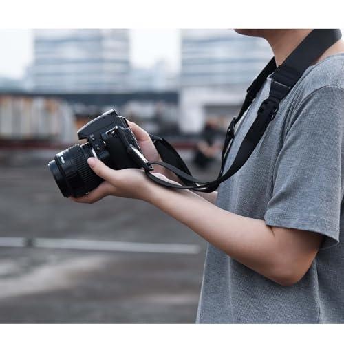 Yullmu 新型3層構造 カメラストラップ カメラネックストラップ 一眼レフカメラ アンカー設計 長さ調節可能 黒 |  | 01