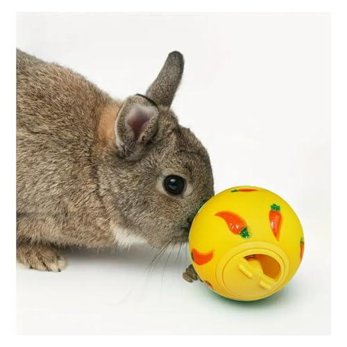 Mollemii うさぎ おもちゃ ボール 遊びながらおやつをGET コロモグ 7.5cm イエロー | 