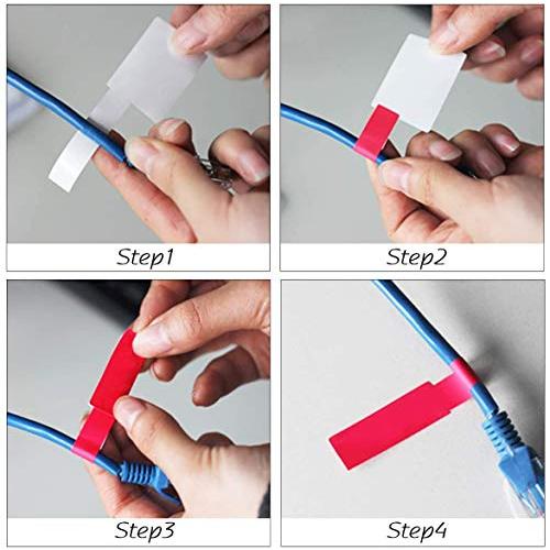 ケーブルラベル ケーブルタグ 白 ホワイト 配線識別 lan 手書き可能 300枚 白（300枚-新たな包装） |  | 02