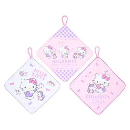サンリオSANRIO ループ付きタオル3枚セット ハローキティ 子供用 抗菌加工 名前スペース付き 保育園 幼稚園 249483 | 