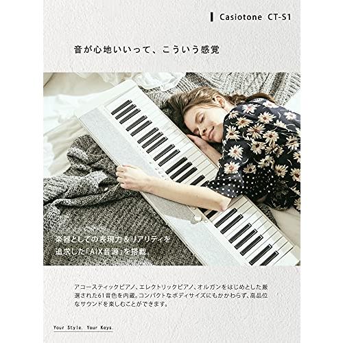 カシオCASIO 電子キーボード カシオトーン CT-S1 WEホワイト カシオCASIO 電子キーボード カシオトーン CT-S1 WEホワイト