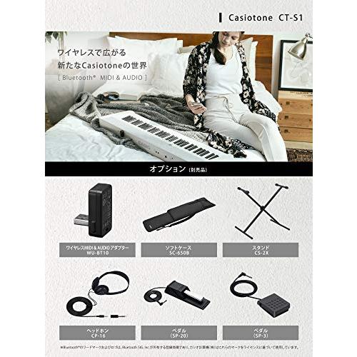 カシオCASIO 電子キーボード カシオトーン CT-S1 WEホワイト カシオCASIO 電子キーボード カシオトーン CT-S1 WEホワイト