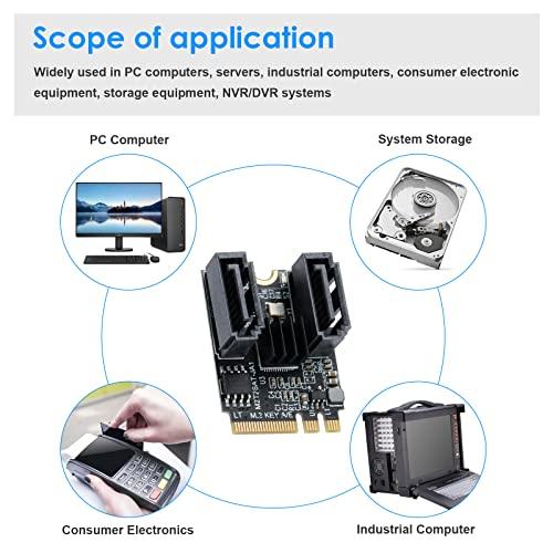 MZHOU M.2（A + Eキー）から2ポートSATA 3.0 6Gマルチプライヤーフリードライバー |  | 01