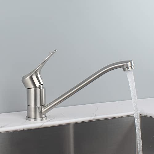UMANYI シングルレバー混合栓 ワンホール混合栓 キッチン 蛇口 水道 キッチン用混合水栓 ステンレス鋼製 浄鉛 吐水口回転可能 SSKF0 |  | 02