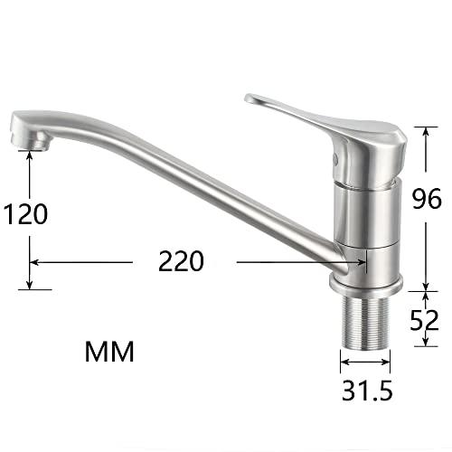 UMANYI シングルレバー混合栓 ワンホール混合栓 キッチン 蛇口 水道 キッチン用混合水栓 ステンレス鋼製 浄鉛 吐水口回転可能 SSKF0 |  | 06