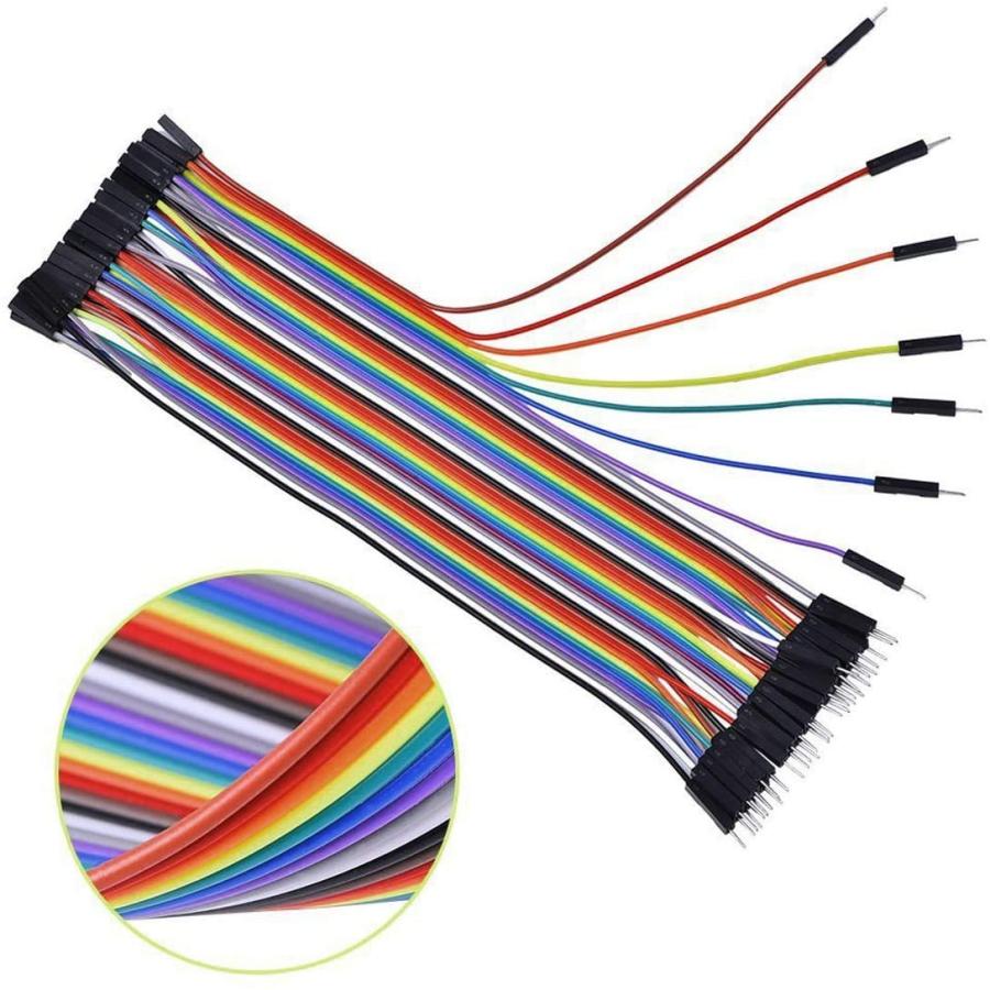 GTIWUNG 240個 ブレッドボードジャンパー デュポンワイヤケーブルキット オス-メス オス-オス メス-メス ジャンパー線 20CM 4 |  | 02