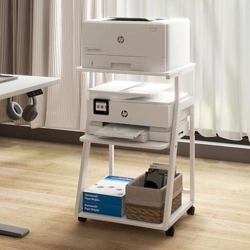 PUNCIA 3段 プリンター台 幅50cm 奥行40cm 高75cm ワゴン キャスター付き プリンターラック 収納棚 大型 コピー機 置き |  | 07