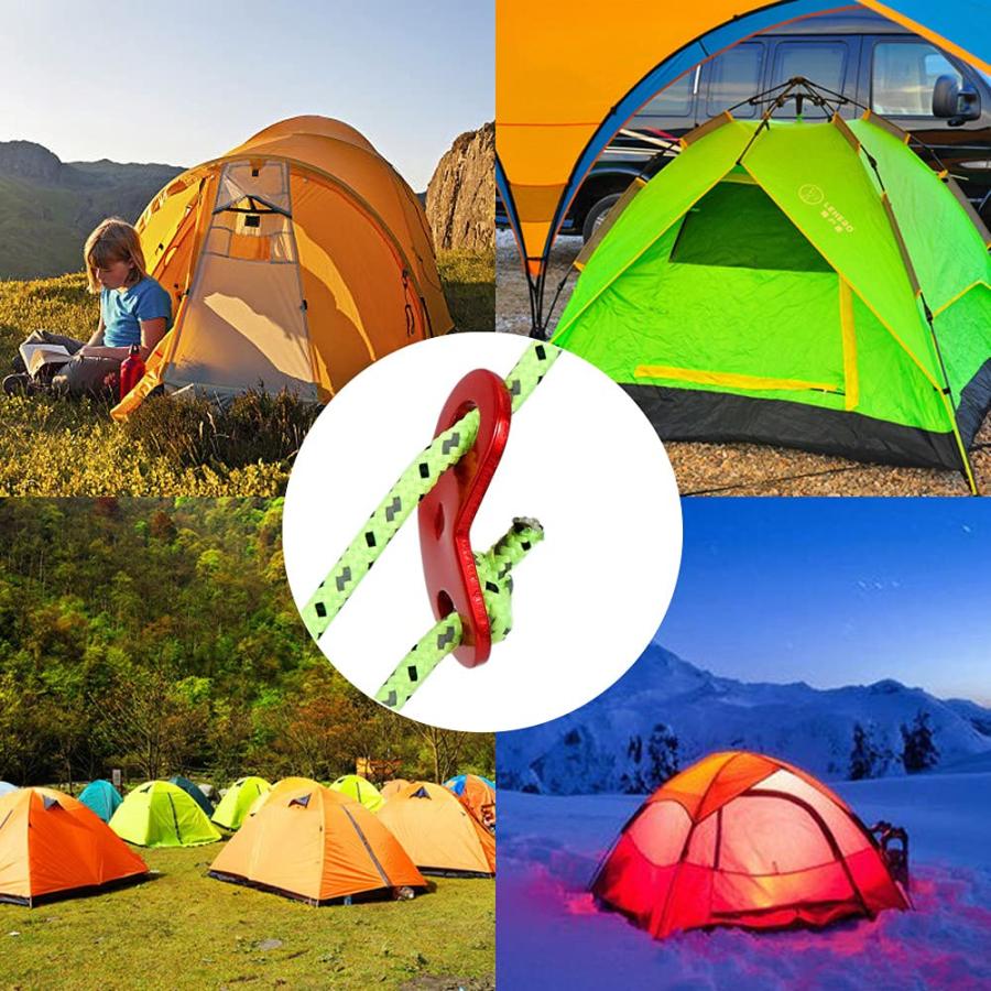 アルミ自在金具 20個セットテント用 アルミ自在金具 2穴 テントアクセサリー 強風対策 ロープ張り アウトドアキャンプ テント |  | 03