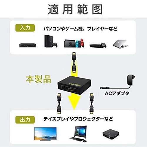 KanaaN HDMIスプリッター 1入力2出力 1080p hdmi切替器 1入力 Full UHD/HD 1.4b 2-fach / 2-p |  | 03