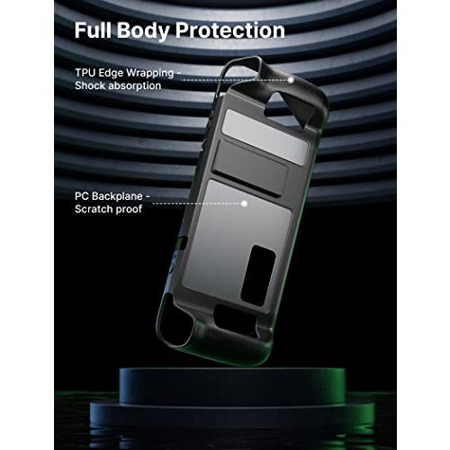 【互換品】 JSAUX キックスタンドケース Steam Deck/OLEDに対応 PC0105 アップグレード 角度調節スタンド スチームデッキ対応 |  | 02