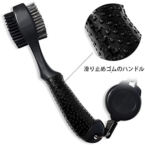 ゴルフクラブブラシ 清潔用 メンテナンスツール ワイヤ ナイロン 針収納可 三面 伸ばせるひも カラビナフック付き 滑り止めゴムのハンドル 携帯 |  | 07