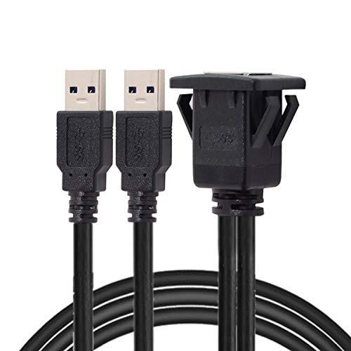 cablecc 1m 防水 USB 3.0 延長ラッチ マウント 車 AUX ケーブル ダッシュボードパネル用 デュアル USB 3.0 |  | 08