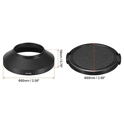 PATIKIL 39 mmレンズフード 広角 反射防止 内部フード キャップとクリーニングクロス付き カメラレンズ用 ブラック |  | 01