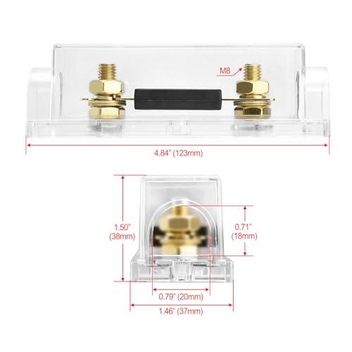 Heschen 車 ヒューズ線 ANL-200A 金色1個入りヒューズ付きヒューズホルダー，自動車 バイク オーディオサブウーファー 用品 |  | 01