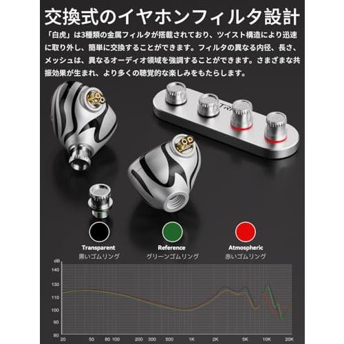 TRN WhiteTiger 白虎 2DD+1PD 平面駆動 イヤホン ハイレゾ モニターイヤホン 平面磁気ドライバー イヤーモニター 脱着式耳 |  | 05