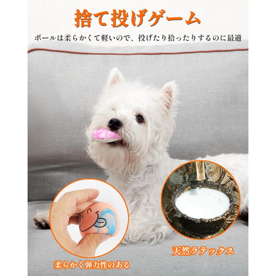 犬 おもちゃ ボール 音の出る 6点セット犬 たまご 知育 玩具 噛むおもちゃ 知育玩具 ストレス・運動不足解消 小型犬に適用 ６点セット・顔の |  | 03