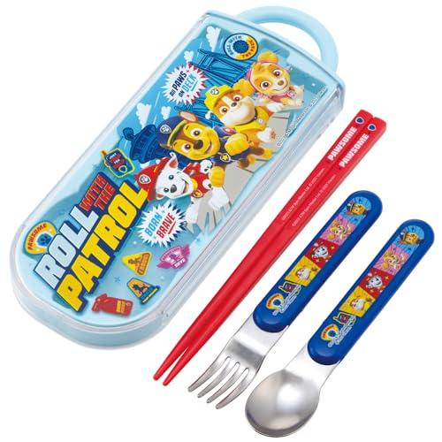 スケーターSkater カトラリーセット 子供用 お弁当 箸 スプーン フォーク 日本製 スライド式 名前シール付 抗菌 トリオセット パウ・パ | 