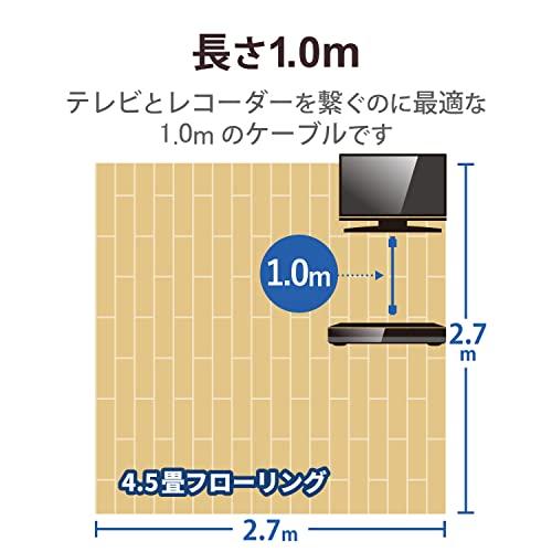 DXアンテナ アンテナケーブル 2K 4K 8K 対応 L形プラグ + ストレートプラグ 4C 1m ライトブラウン 4JW1SLSP |  | 06