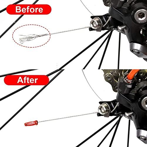 70個のバイクケーブルエンドキャップ、7色の自転車ブレーキエンドケーブルチップクリンプカバー、Moricesによるマウンテンバイクロードバイク用 |  | 02