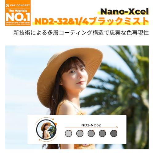 K&F CONCEPT 67mm 可変NDフィルターND2-ND32+ブラックミスト1/4 多機能一枚二役フィルター 光学ガラス HD超解像力 |  | 01
