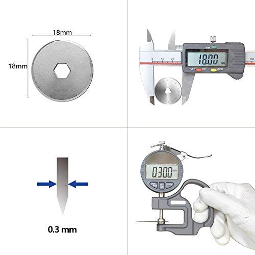 SOMOLUXロータリーカッター替刃直径18mmの円形刃 5枚入り、オルファ172B 173B（OLFA）クロバー などマルカッターに適用 、日 |  | 01