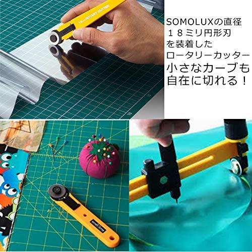 SOMOLUXロータリーカッター替刃直径18mmの円形刃 5枚入り、オルファ172B 173B（OLFA）クロバー などマルカッターに適用 、日 |  | 03