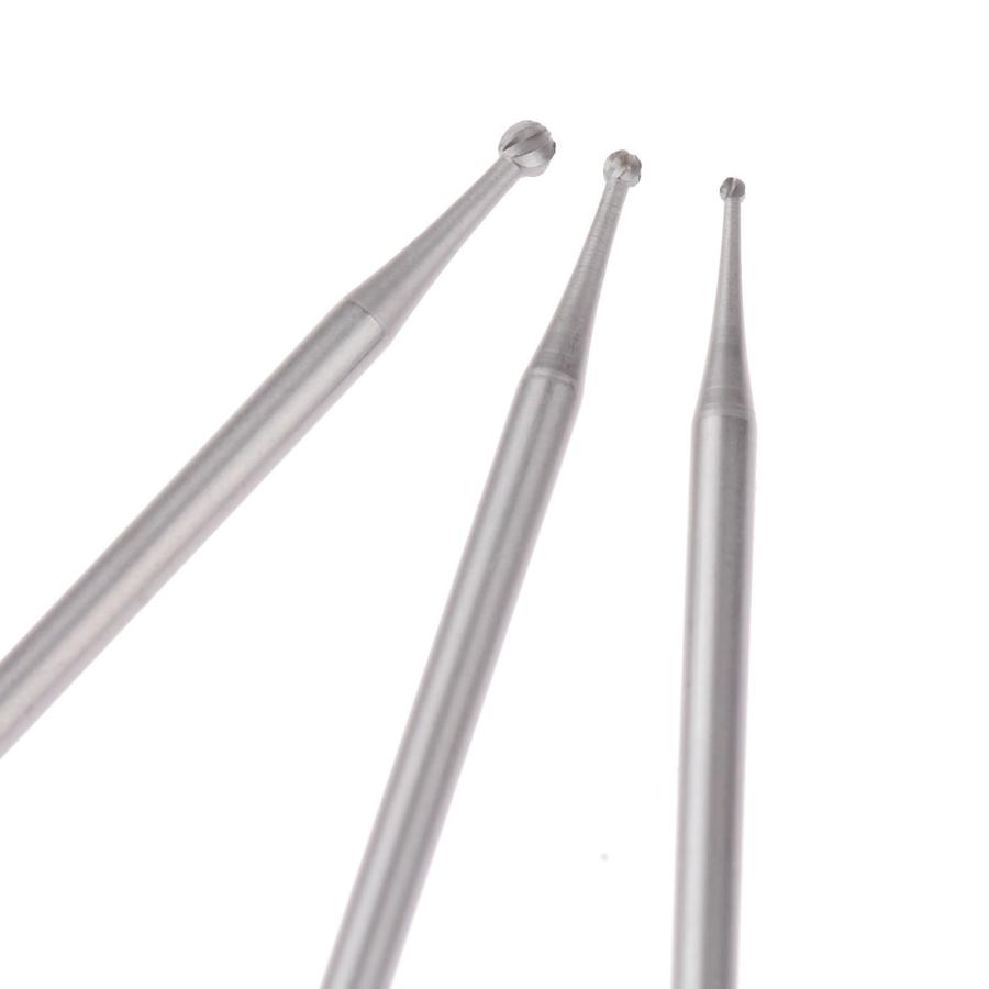 6本セット ドリルビット タングステンバー 超硬バー リューター ビット 軸径2.35mm セットコーンドリル カッター ラウンド （1.0／1 |  | 05