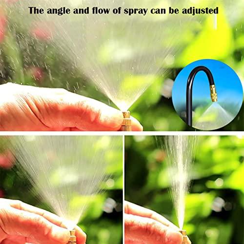 灌漑スプレーノズル、Dujelixa 10個ミストノズルユニバーサル調整20cm、霧システム、10個Tタイプコネクタ + 10個灌漑用のチョーク |  | 05