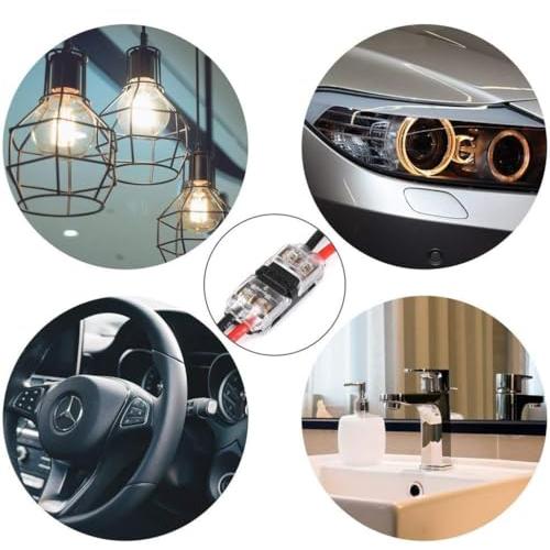 サムコス 2ピン配線コネクター 配線分岐コネクター 簡易クイック配線取り付け 防水 車 オートバイく用 10個セット |  | 03