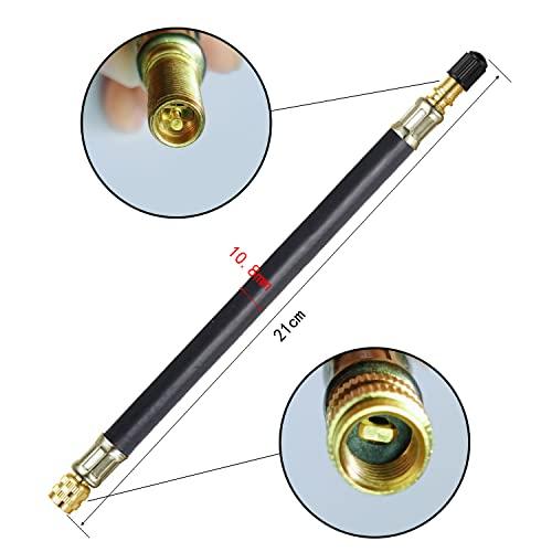 Kimlonton 2個入り 車 バイク 空気入れ延長エアーホース タイヤインフレーション エアーホース バイク ポンプ 車 バルブ タイヤエア |  | 01