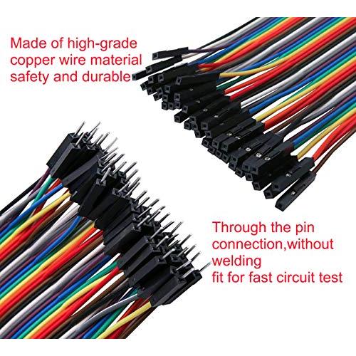 Lontenrea 9本セット ブレッドボード ジャンパーワイヤ ジャンパーケーブル ジャンパ線 接続線 1P-1P ピッチ2.54mm オス- |  | 02