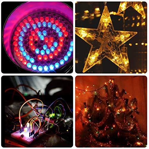 DiCUNO 発光ダイオード 5mm 7色 LEDダイオード 高速点滅 高輝度 円型頭部 RGB 透明ダイオードセット 100個入 |  | 05