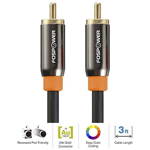 FosPower RCA スピーカーケーブル サブウーファー コアキシャルケーブル 同軸デジタル オーディオケーブル-1m ブラック |  | 05