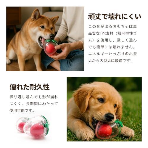 GHOSTCAT 犬 おもちゃ 音が出るおもちゃ イチゴ ?むおもちゃ 頑丈 小型〜大型犬まで ?んでも壊れにくい 犬用おもちゃ 洗える 耐久性 |  | 03