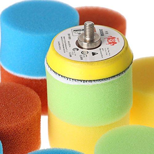 Dophee 16個入りセット カー研磨用 スポンジパッド バフ研磨 ポリッシャー用 マジックスポンジ 吸盤付き 多色 2インチ/50mm |  | 04