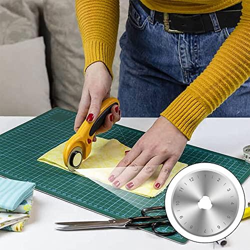 DFsucces ロータリー カッター替刃 直径45mmの円形刃 マルカッター円形ブレード 目盛りつく 円形刃 収納ケース付き 10枚セット |  | 02