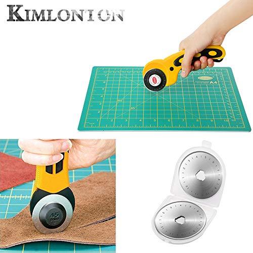 Kimlonton ロータリーカッター替え刃 直径45mmの円形刃目盛りつく10枚入りブレード 切れ味と耐久性優れ ロータリーカッター直径45ｍ |  | 04