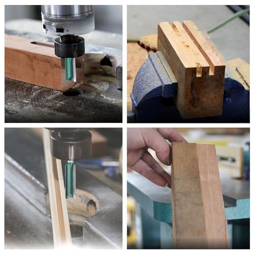 Bestgle超硬ストレートビット4本組トリマー ビット タングステン鋼ほぞカッター 2刃切断ルータービット 6.35mmシャンク超硬刃ルーター |  | 06