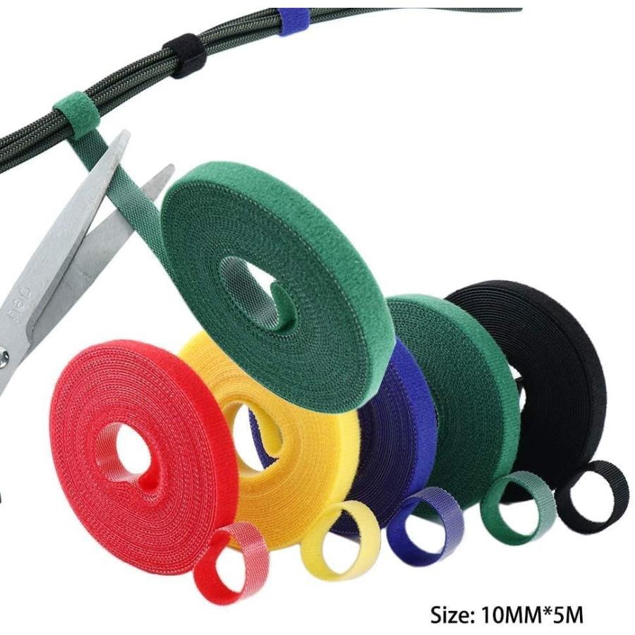 結束バンド 面ファスナーケーブルバンド 自由にカット 強力 耐熱 再利用可能 配線整理 ケーブルまとめ 収納用テープ オフィス用 家庭用 部屋用 |  | 03