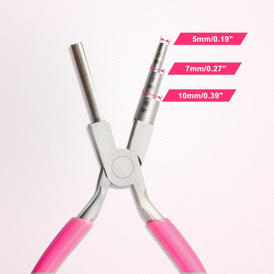 LEONTOOL 3 in 1 ワイヤーループペンチ 丸ペンチ ラウンドノーズプライヤー 5mm 7mm 10mm 丸やっとこ 丸ヤットコ ワイ |  | 01