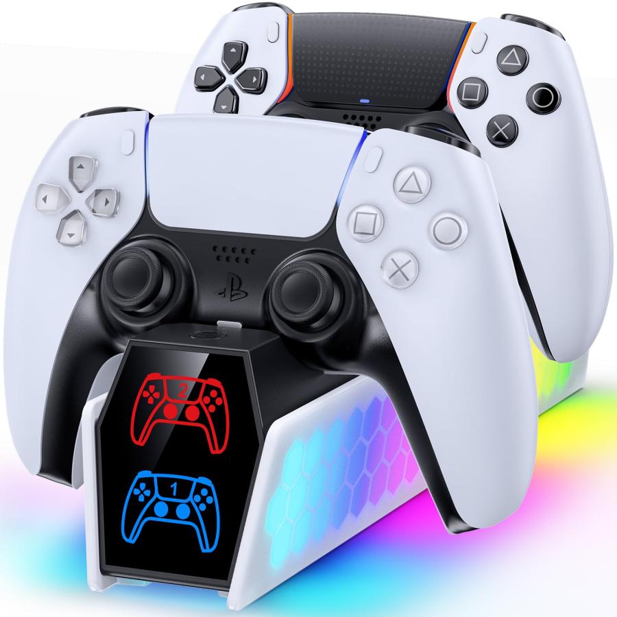 SONY - PS5本体CFI-1100A01ドライブ搭載+コントローラー２台+充電スタンド PS5コントローラー用 充電スタンド [ZHX-PSD01] アウトレット