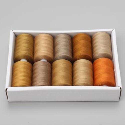 COZENTA ミシン糸 60番 ブラウン系 10個セット 普通地用 ブラウン ベージュ オレンジ 1個約900m |  | 03