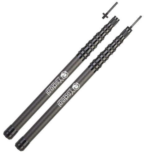 52CMのアップグレード収納長さタープポール カーボン 高炭素 無段階調節 最大直径29MM わずか287g1本あたり テントポール スライド式 | 