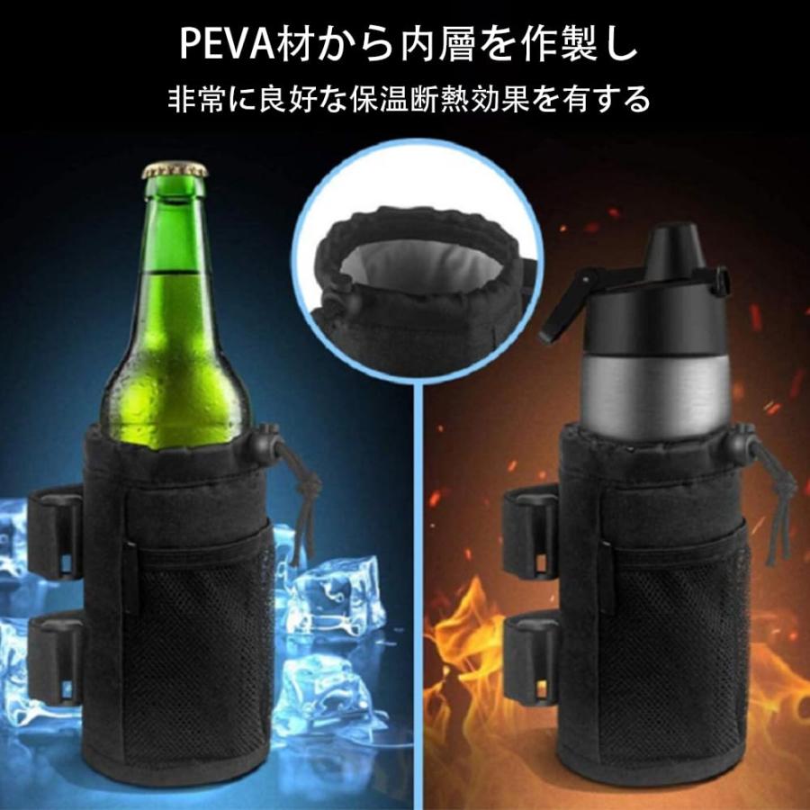 LIKENNY 自転車 ドリンクホルダー バイク ボトルホルダー ボトルケージ ペットボトルホルダー 角度調整可能 脱着可能な 滑り止めベルクロ |  | 03